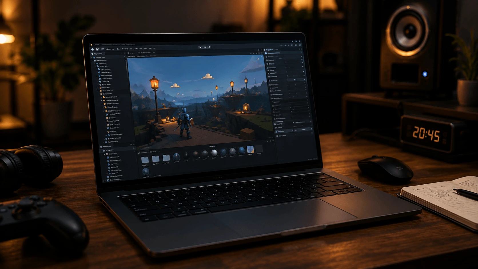 Proses pengembangan game pada laptop